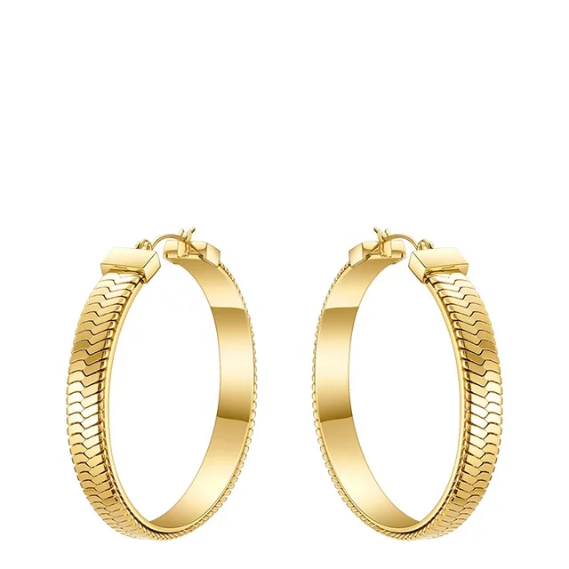 Alecia Herringbone Hoops