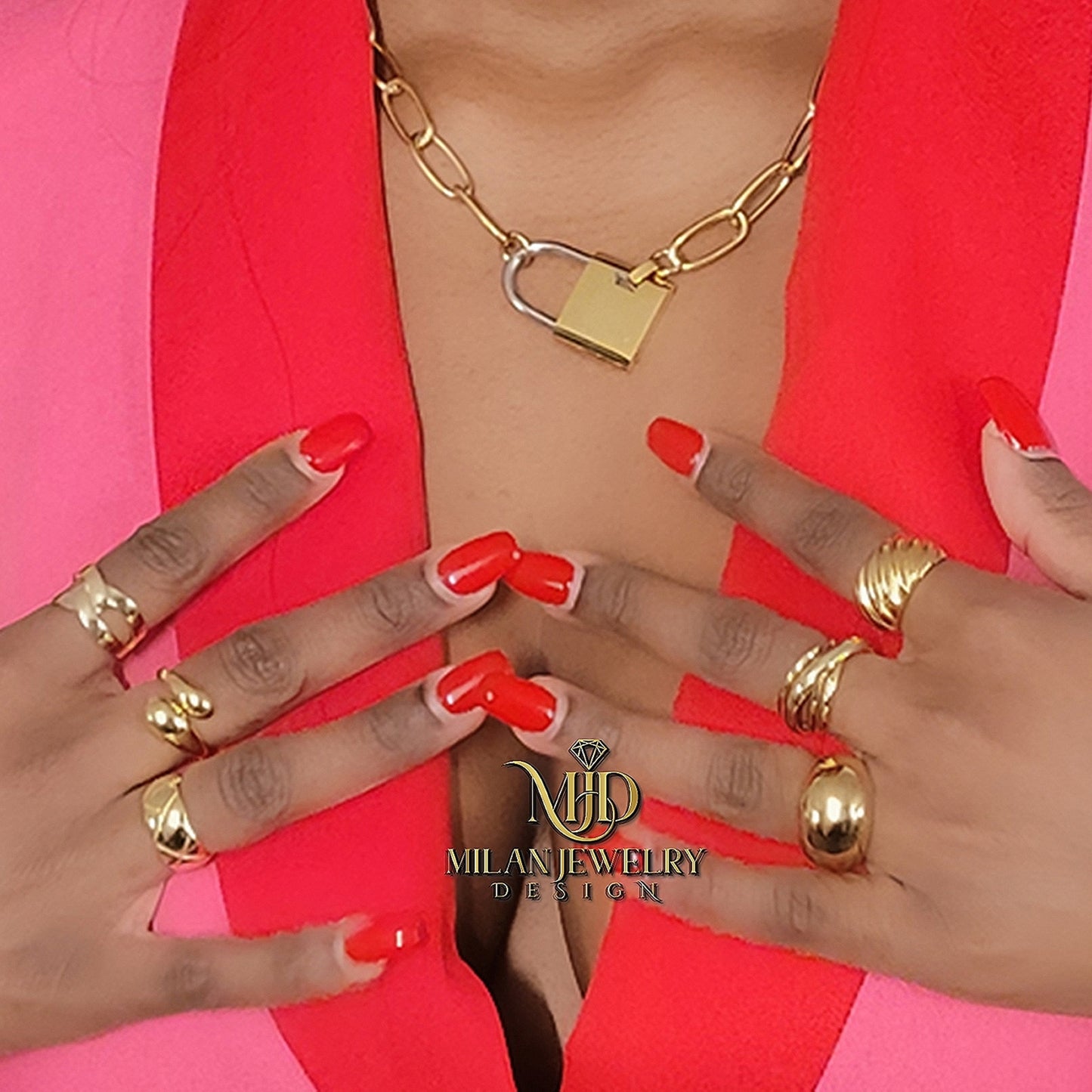 Monaco Two-Tone Lock Chain