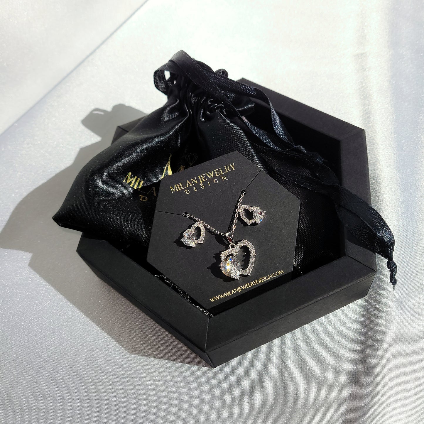 Heart Duo ‘Swarovski’ Set