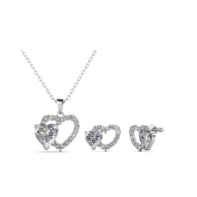 Heart Duo ‘Swarovski’ Set