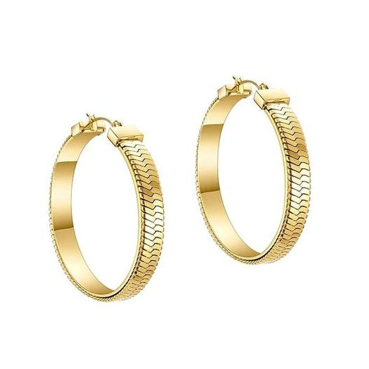 Alecia Herringbone Hoops