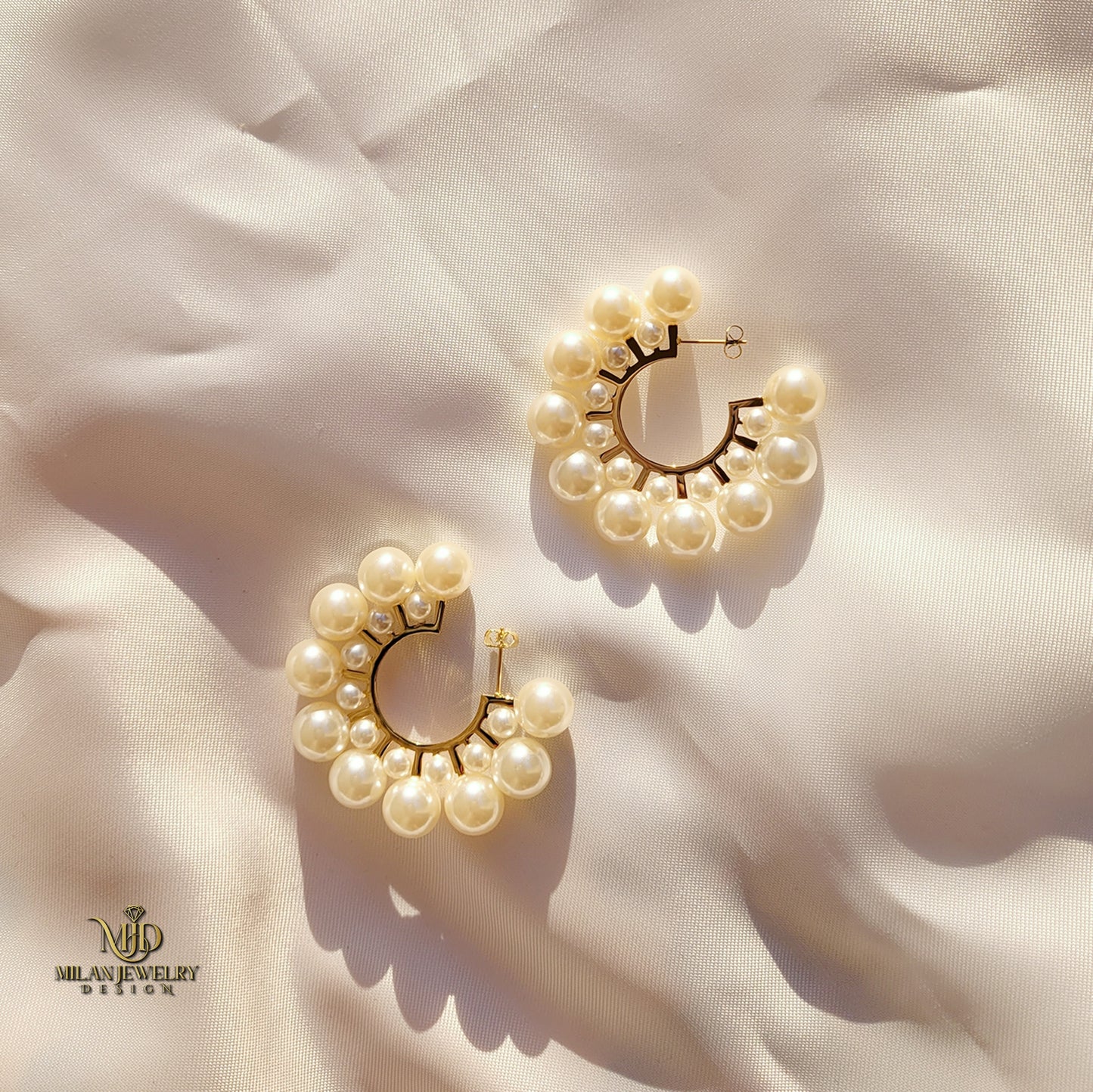 Nayla Pearl Hoops