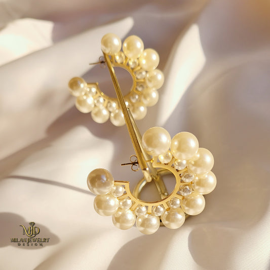 Nayla Pearl Hoops